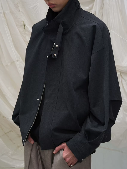 Sculpted High-Neck Jacket