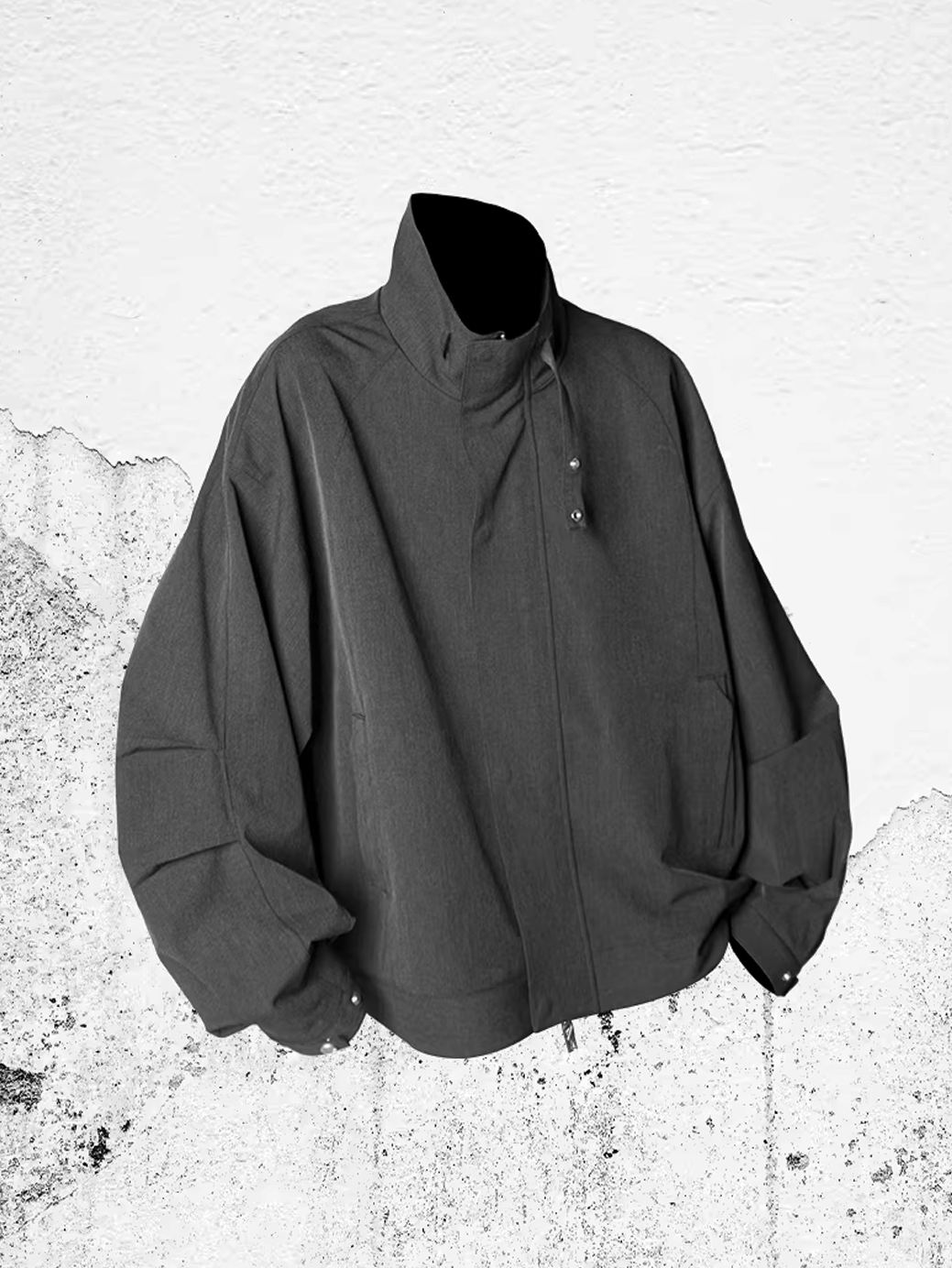 Sculpted High-Neck Jacket