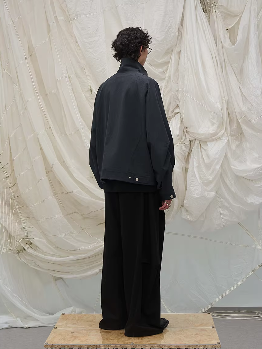 Sculpted High-Neck Jacket