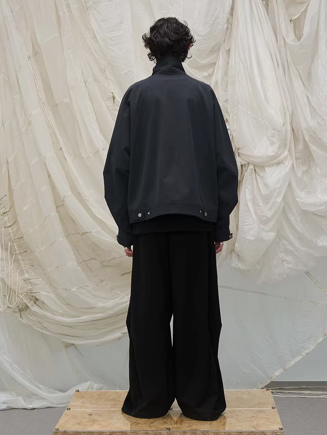 Sculpted High-Neck Jacket