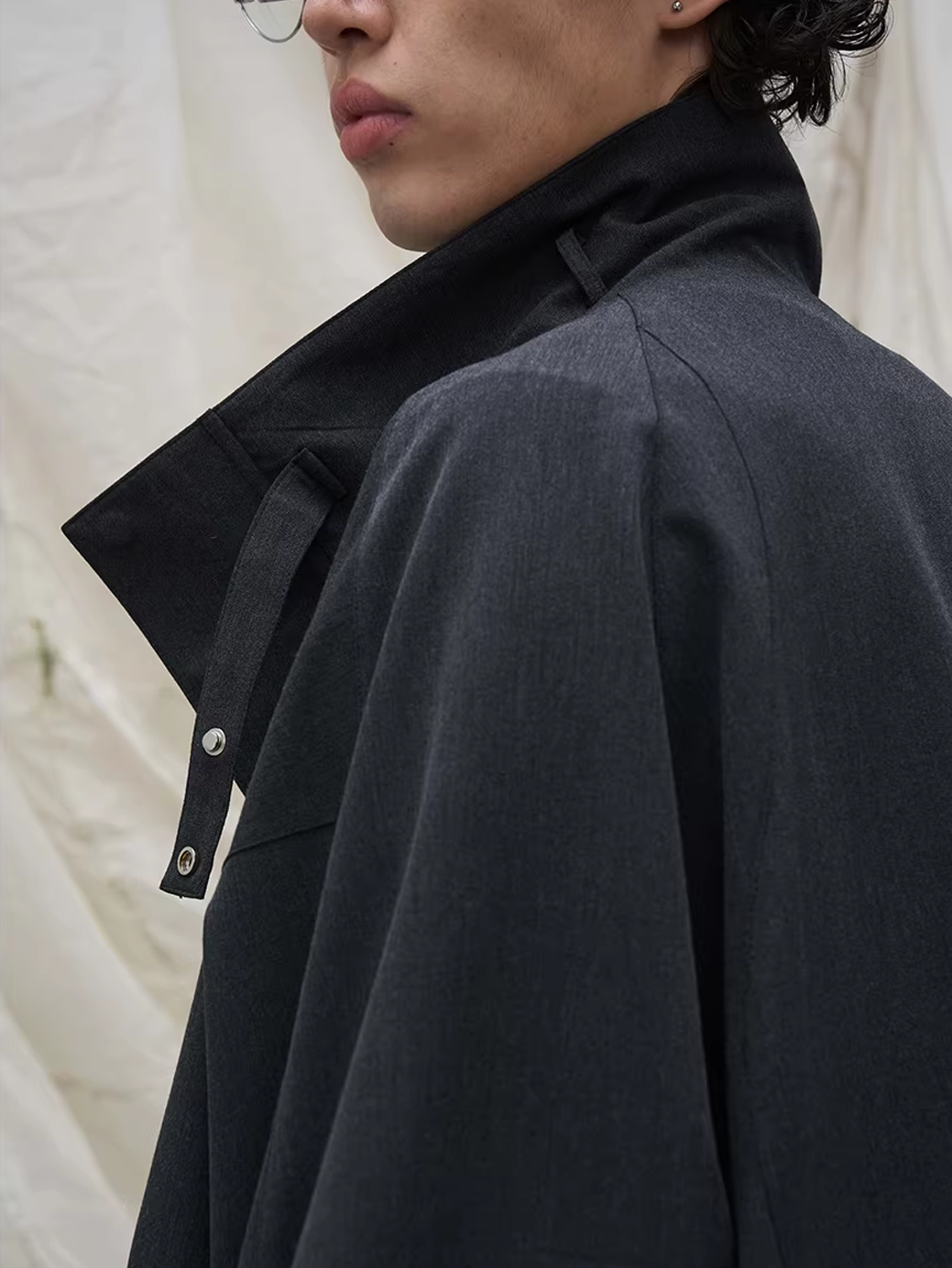 Sculpted High-Neck Jacket