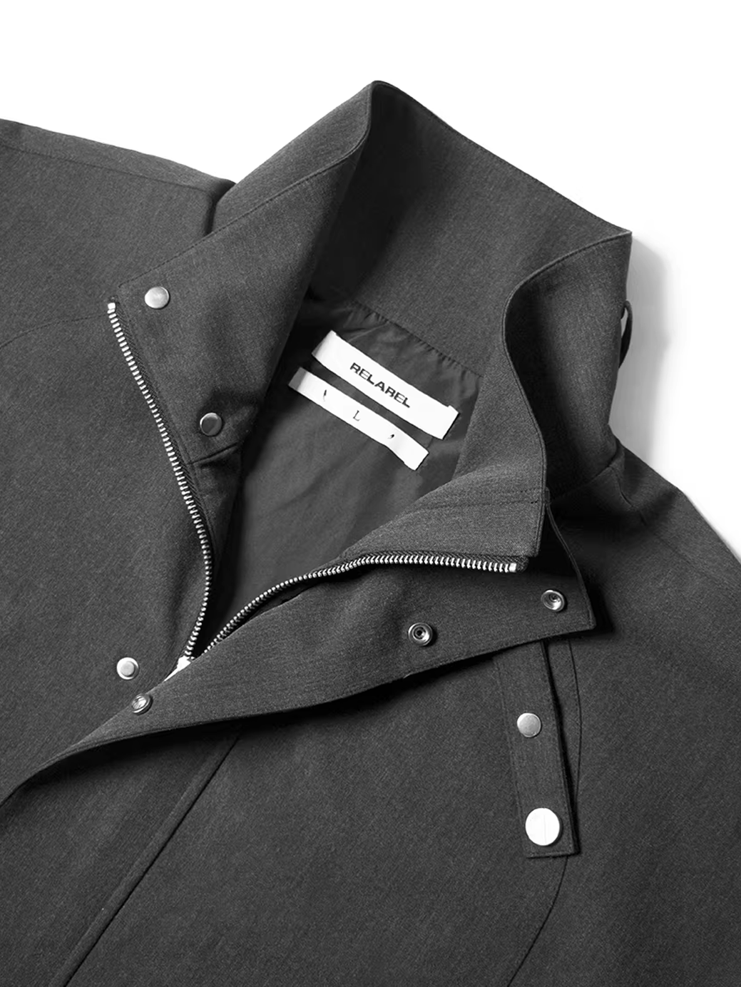 Sculpted High-Neck Jacket